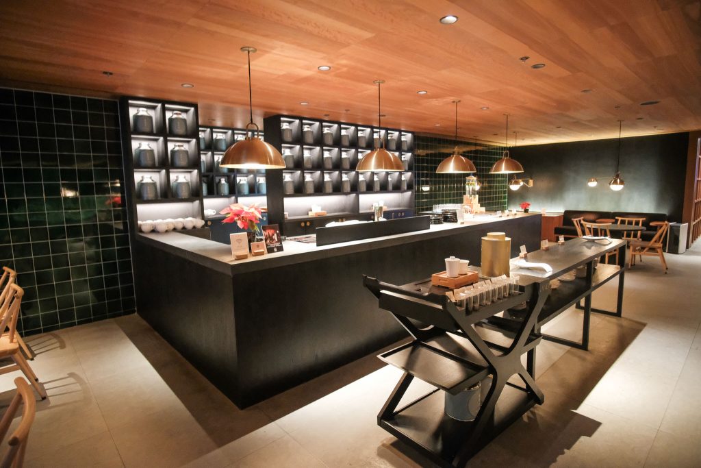 The Tea House section in Cathay Pacific's The Pier in Hong Kong International Airport.