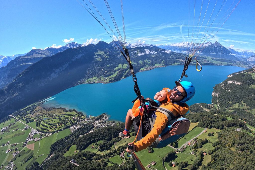 Paragliding over Interlaken