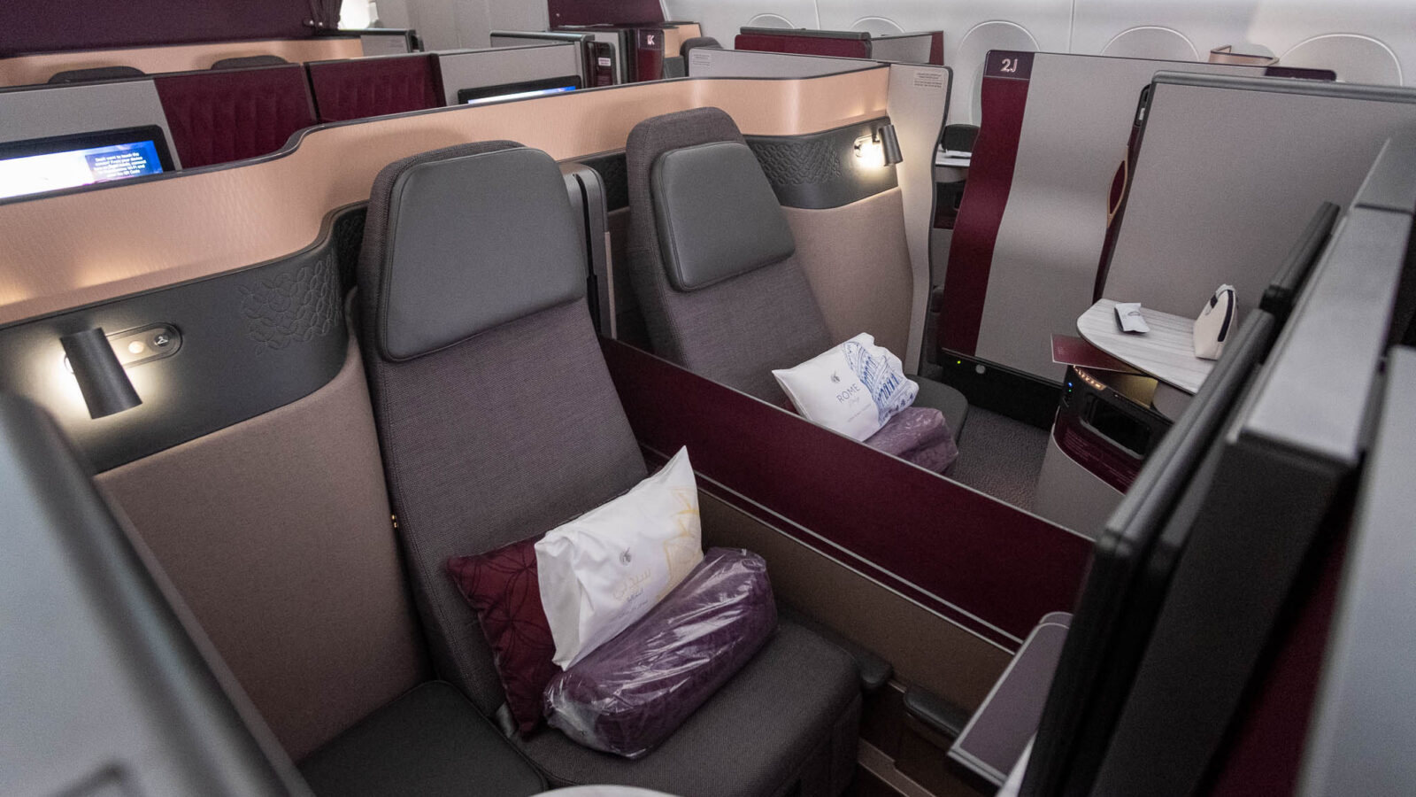 Qatar Airways QSuite seats